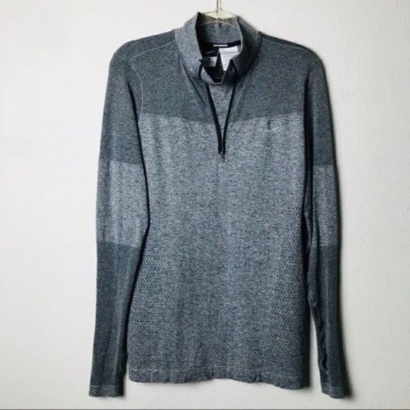 Nike running sweatshirt XLarge BoxK gray zip turtleneck long sleeve stretchy - Picture 1 of 7